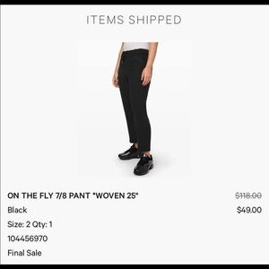 lululemon on the fly pant *woven*